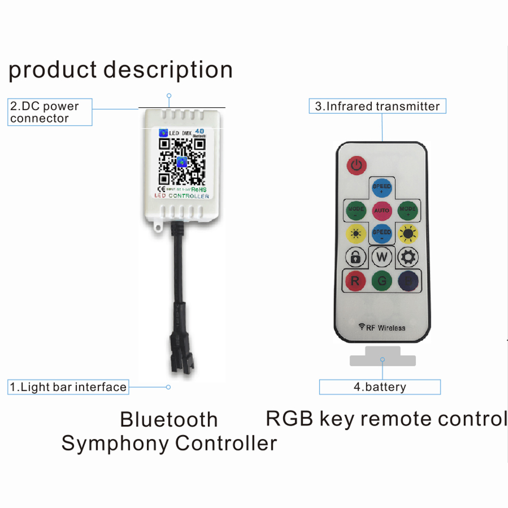 SPI LED Bluetooth Controller Grouping Synchronize